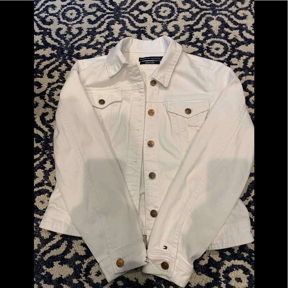 White jean jacket